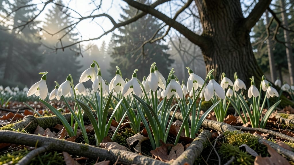 Snowdrops Galanthus Elwesii for Shade Tolerance