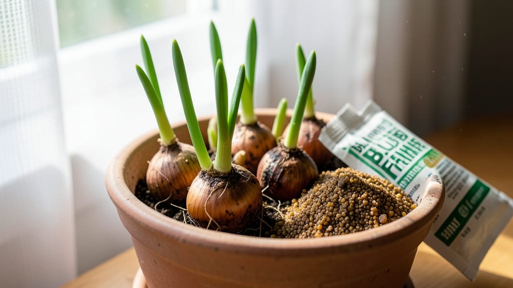 Fertilizing Sprouted Bulbs for Strong Growth
