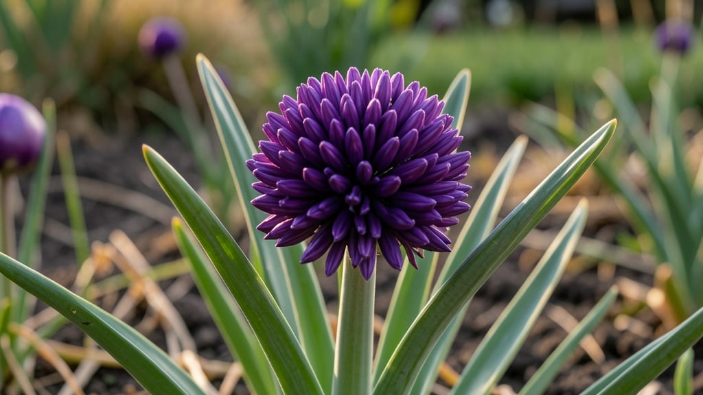 Allium Purple Globe: Spiky Defense Against Digging