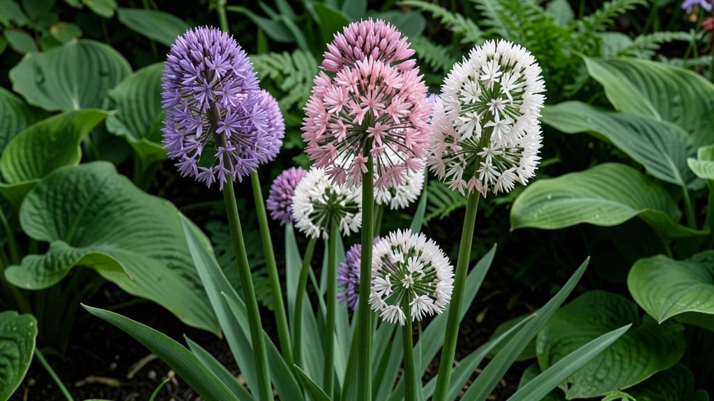 Allium Bulbs for Vertical Interest in Shade