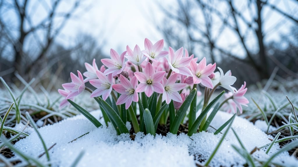 Glory-of-the-Snow: Pink and White Winter Jewels
