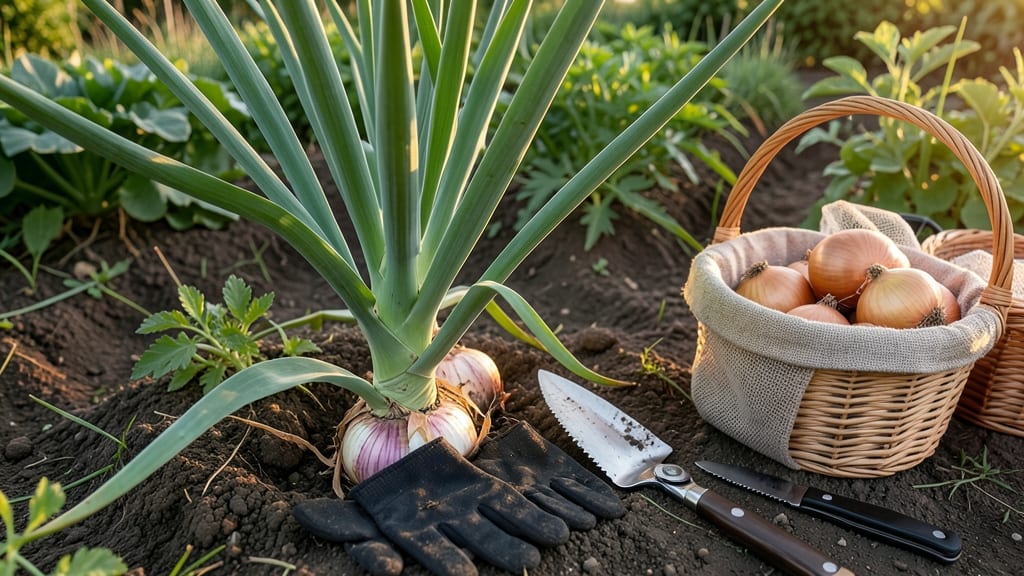 Decide It’s Time to Harvest Onion Bulbs: When Top Falls Over (3 Tells to Check)