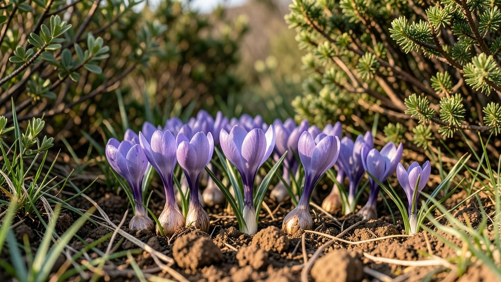 Crocus Tommasinianus: Deep-Planted Bulbs Hard to Reach