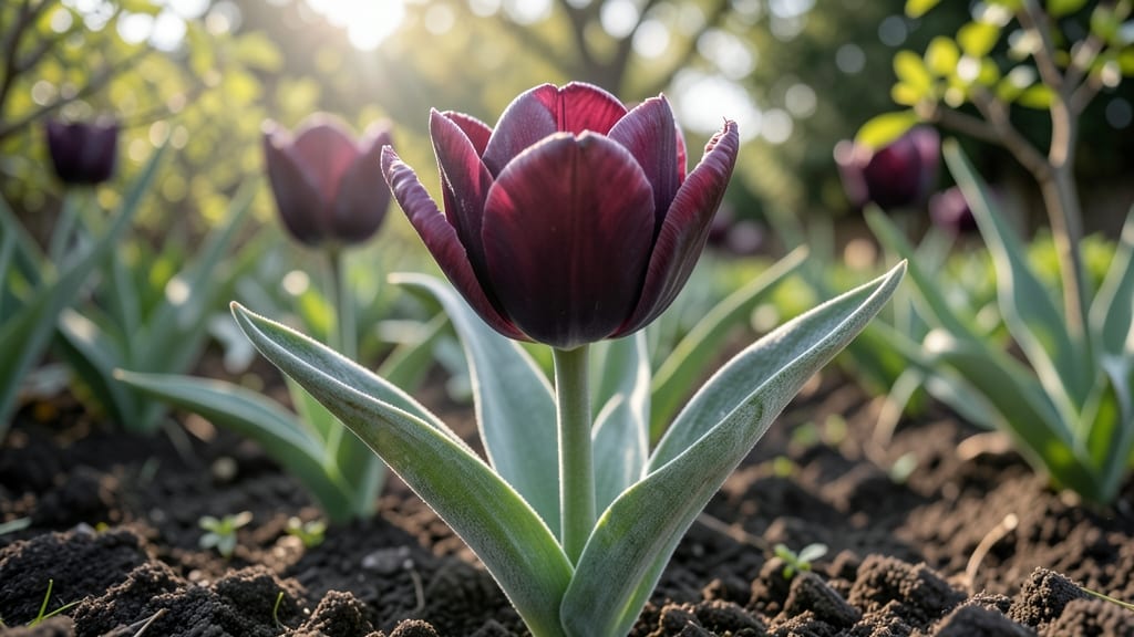 Tulipa Clusiana Lady Jane: Furry Coating Deters Digging