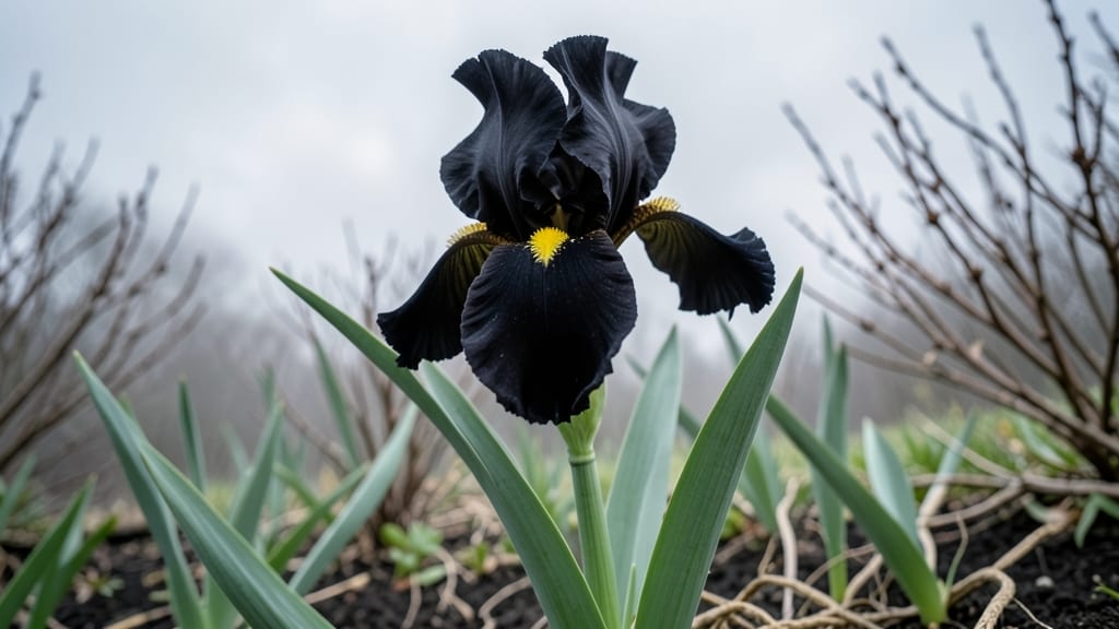 Royal Black Bearded Iris