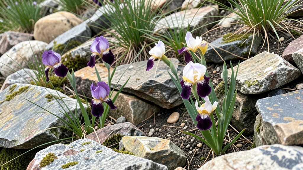 Rock Garden Miniature Iris Arrangement
