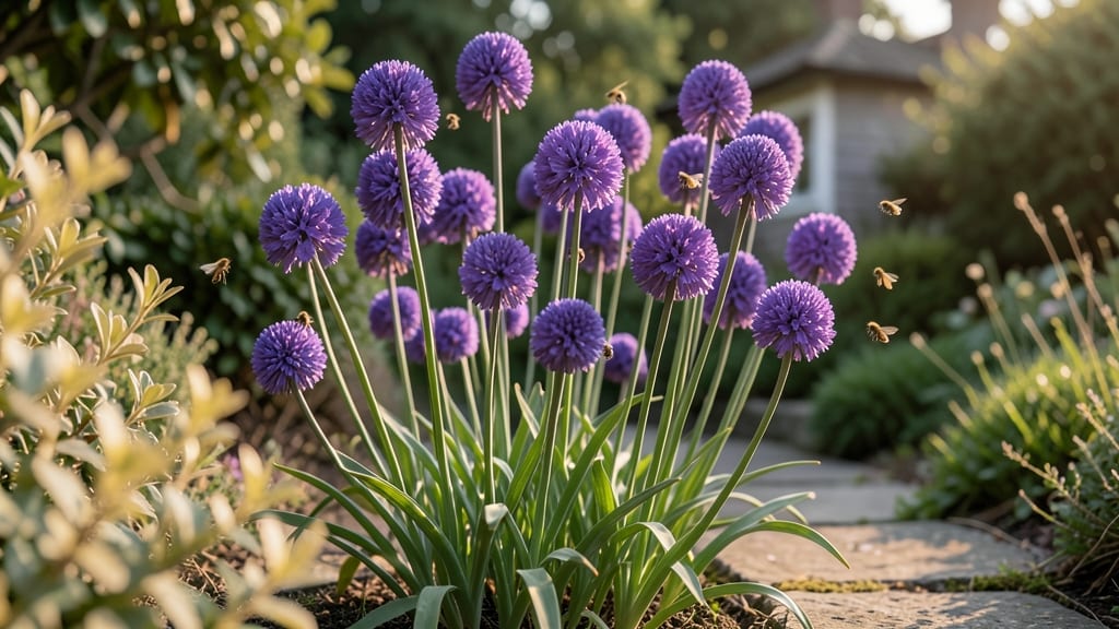 Allium Purple Globe Clusters