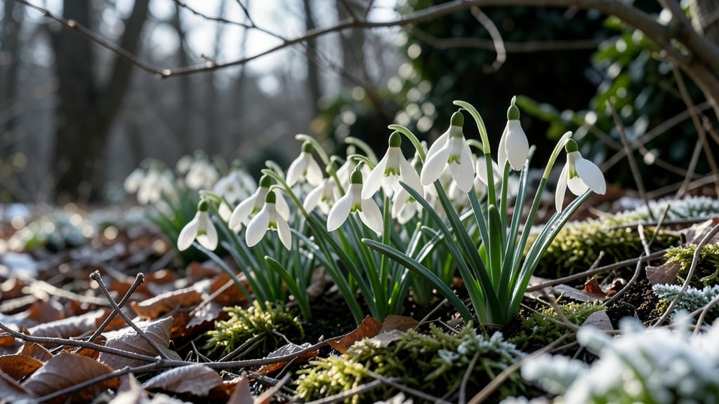 Winter Interest Snowdrop Woodland Edge