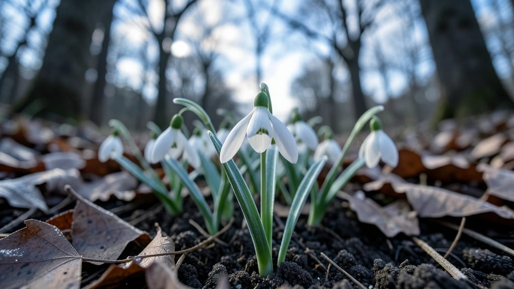 Snowdrops: Delicate White Blooms for Early Winter