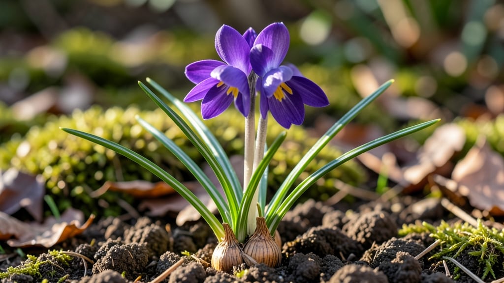 Purple Crocus Bulbs: Bold Spring Blooms in 4 Weeks