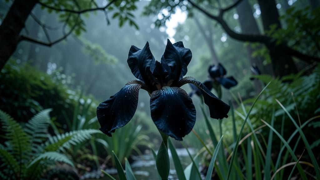 Jet Black Japanese Iris
